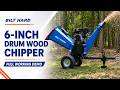 BILT HARD 6-Inch Drum Wood Chipper, 15HP 420cc Ducar Gas Engine with Recoil &amp; Electric Start