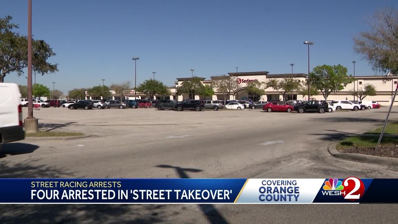 Four arrested in Orange County 'street takeover' incident - YouTube