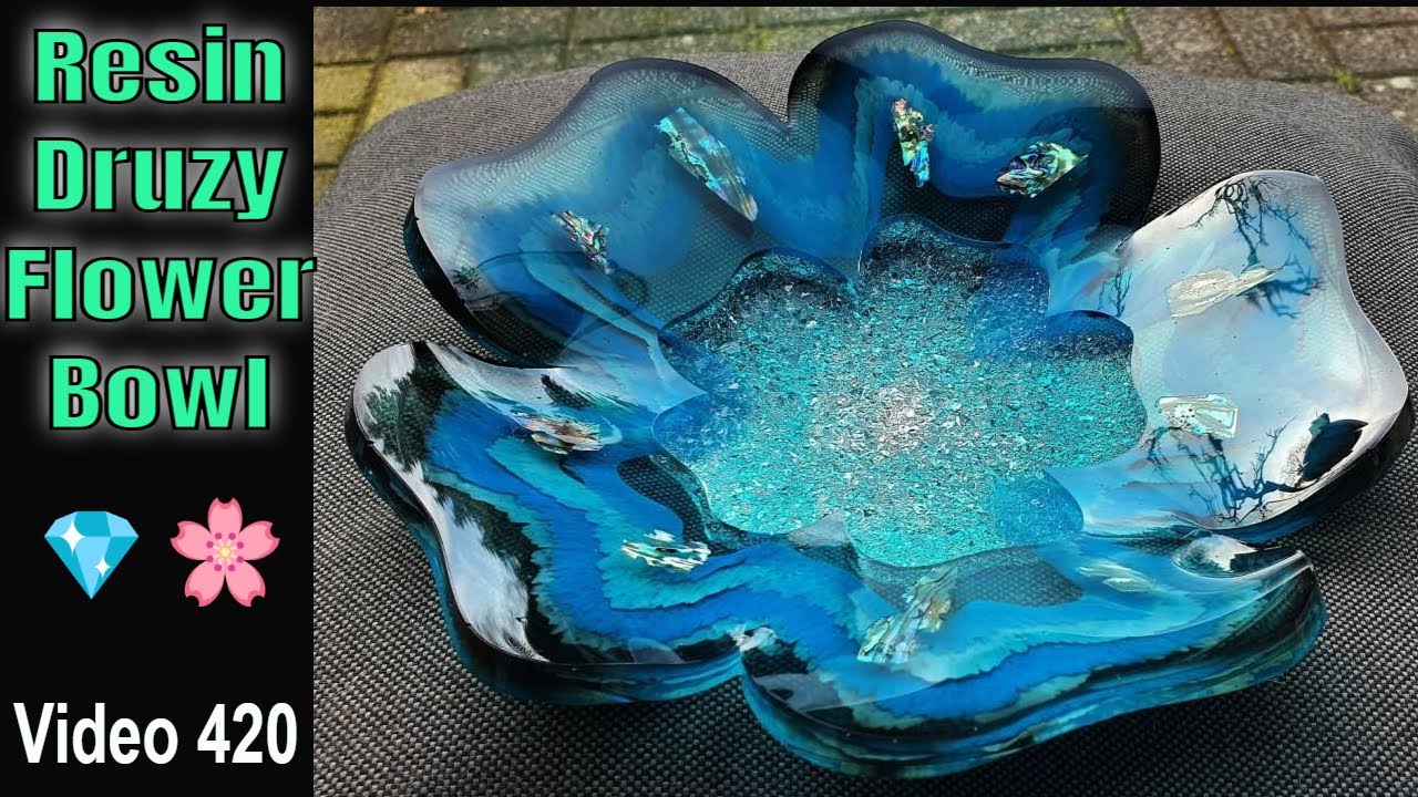 Resin Druzy Flower Bowl using Amazing Silicone Molds 