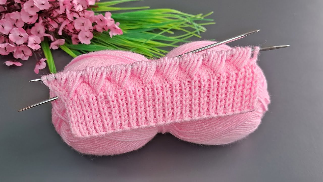 Kolay İki Şiş Örgü Yelek Model Desen 🌸