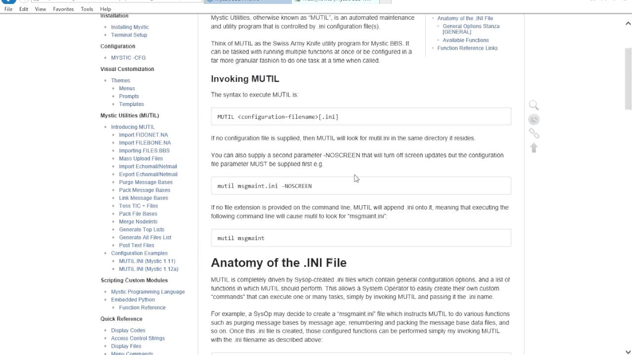 Mystic BBS - Introducing the Mystic Wiki