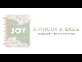 2024 Apricot &amp; Sage Happy Planner - Classic Dashboard Layout - 12 Months | PPCD12-369