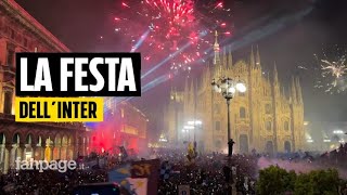 L'Inter campione d'Italia accolta al Duomo di Milano da migliaia di tifosi in festa