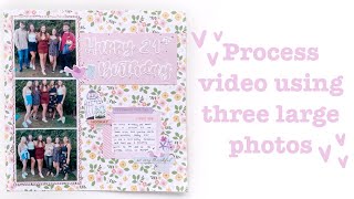 Using 3 large photos on a 12x12 Layout ||| Pink Fresh Studio and Rosies Studio