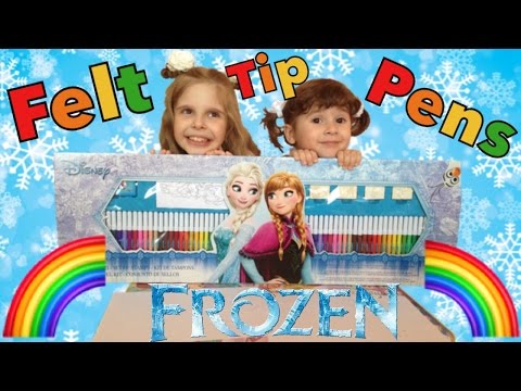 Открываем Фломастеры FROZEN. Видео для детей. Unboxing Felt tip pens FROZEN. Video for kis.