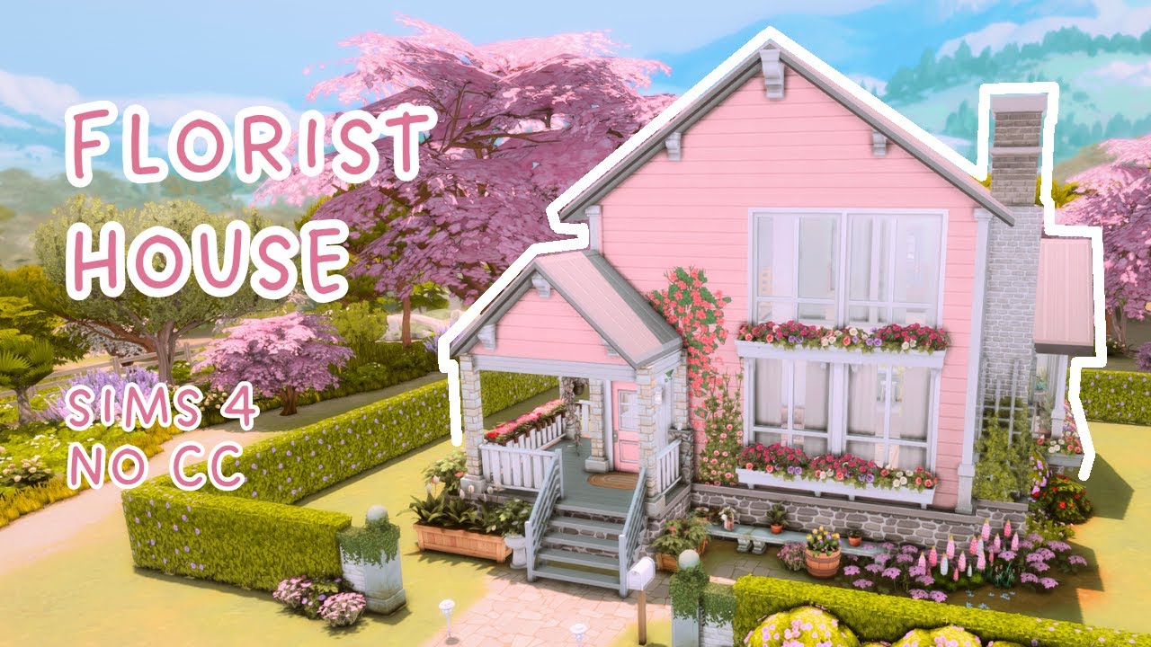 Florist's Dream Home 🌸 | Sims 4 Speed Build (No CC, No Talking) - YouTube