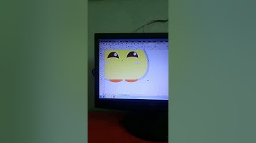 Cute imoji making in Corel draw #trending #shorts #comptuto