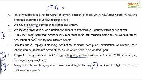 Para Jumbles | Advanced Example - 1 | English Language | TalentSprint