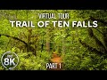 Virtual hike 360 vr  forest walk along the trail of ten falls  8k virtual relaxation  part 1
