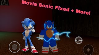 Movie Sonic Fixed!! + More! (Sonic simulator Roblox)