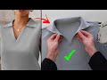 Do this when sewing the collar front and back the best way for beginners