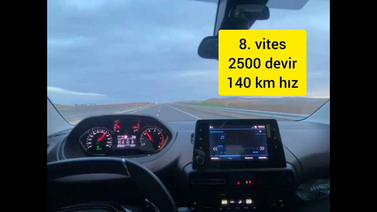 2023 PejoRifter 1.5  130ps Otomk| Uzun yol(performanslı)yakıt tüktm. #rifter #peugeot #topspeed