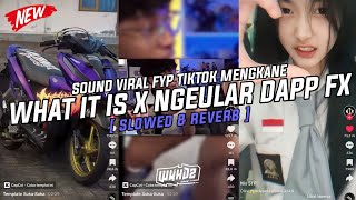 Dj What It Is X Ngeular Dapp Fx ( Slowed & Reverb ) Viral Fyp Tiktok Mengkane Full Bass🎧