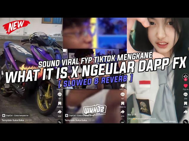 Dj What It Is X Ngeular Dapp Fx ( Slowed & Reverb ) Viral Fyp Tiktok Mengkane Full Bass🎧 class=