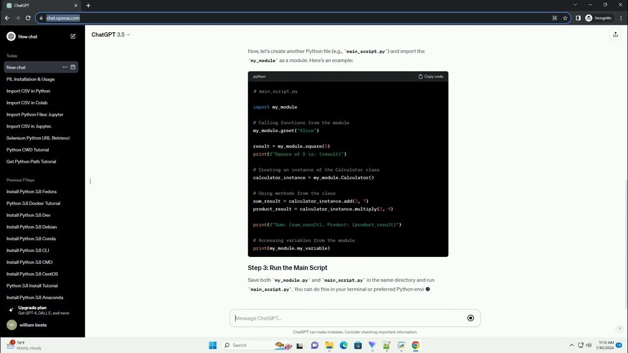 how to import python file as module - YouTube