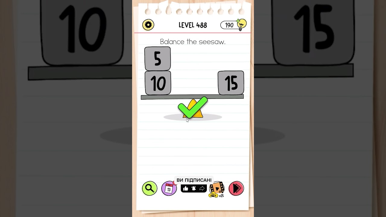 Brain Test All Star IQ Boost Level 488 Balance the seesaw 