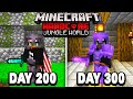 I Survived 300 Days in a JUNGLE WORLD in Minecraft Hardcore...