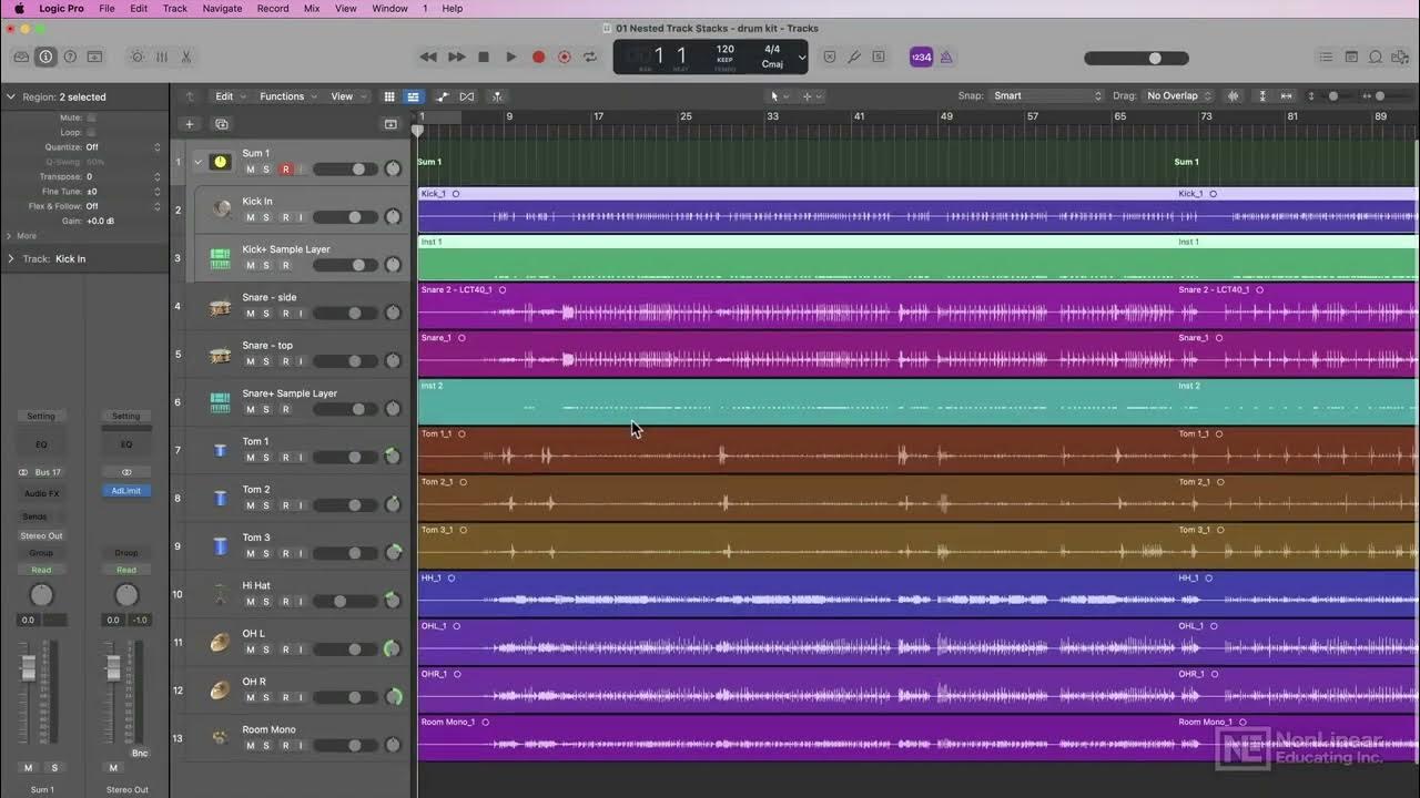 Logic Pro 100 What's New in Logic Pro 10.7.5 Nested Track Stacks