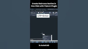 How to create a staircase section in just one click using YQArch Plugin in AutoCAD #shorts