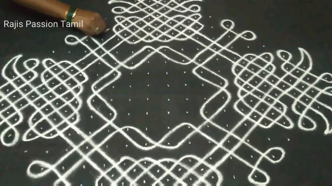 20-2 dot Sikku Kolam|| Kambi Kolam|| Neli Kolam|| Rajis Passion Tamil