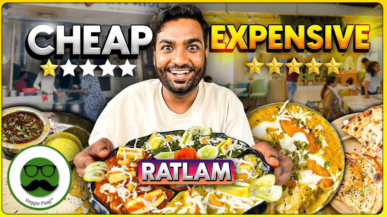 Cheap vs Expensive Food Challenge Ratlam | Veggie Paaji
