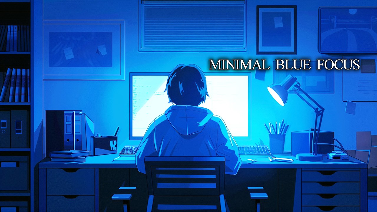 Minimal Blue Focus Jazz – No Lyrics for Deep Work & Study