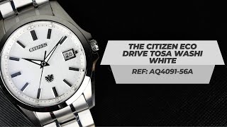 Closer Look: The Citizen Eco Drive Tosa Washi White Ref: AQ4091-56A