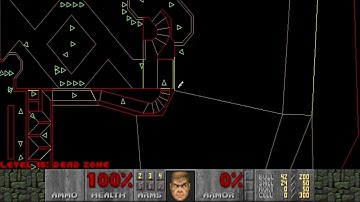 Final Doom TNT level 15: Faster Lost Soul exploit - Automap view