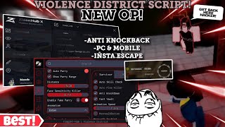 Violence District Script🤩 OP Silent Aim/Aimbot,Auto Parry🔥,Kill all/Auto attack(Killer😎),Skillcheck✨