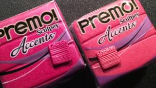 Polymer Clay ♥ Review #05 ♥ Premo Sculpey Accents ♥ 5029 Magenta Pearl ♥ 5115 Sunset Pearl