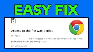 How To Fix ERR_ACCESS_DENIED Google Chrome Error Profile