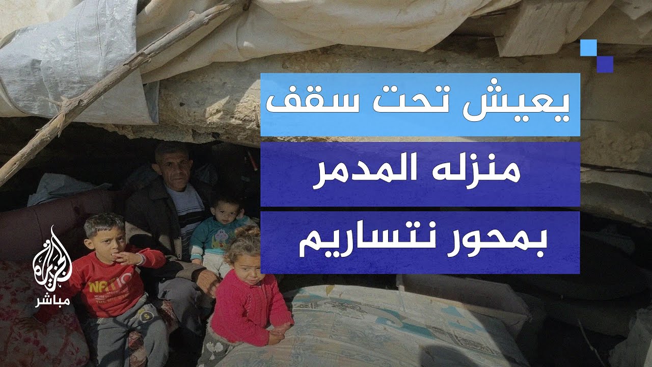 تحت سقف منزلها المدمر ورغم انتشار الكلاب الضالة.. عائلة تتمسك بالبقاء في بيتها بمحور نتساريم