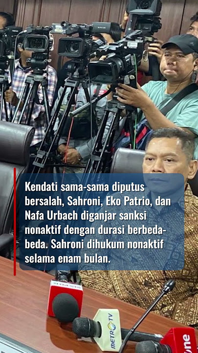 Sidang MKD DPR: Sahroni, Eko Patrio, Nafa Urbach Langgar Kode Etik dan Tetap Nonaktif #short