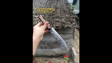 #dao_rèn Dao lọc thái gọt tỉa đều ok lưỡi rèn từ nhíp xe 17cm cán 12cm #dao_nhíp_xe #dao_phúc_sen