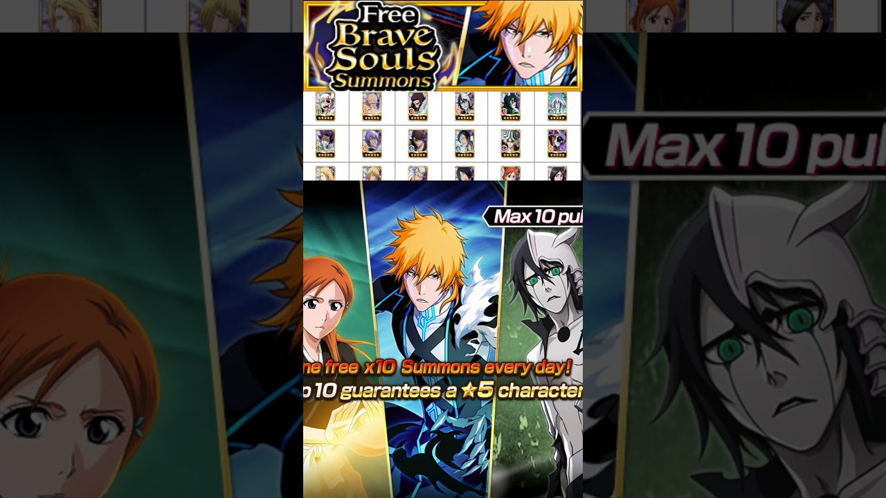 Free Brave Souls Summons {ALL FILLERS} Step 10 Guaranteed 5 Stars 2024! Bleach: Brave Souls!