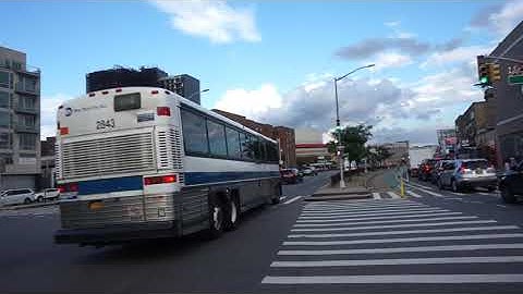 MTA Bus: Fresh Meadows bound D4500 2843 QM1 at Queens Blvd/Broadway