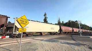 (Northbound) BNSF Empty Grain Train passes through the South 19TH Street Railroad Crossing.