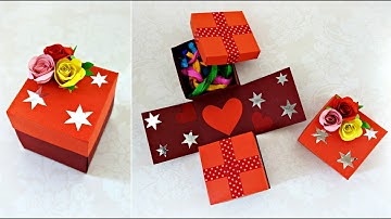 DIY Surprise Explosion Box (with 2 boxes inside) | Explosion Gift Box Tutorial