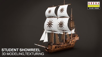 Student 3D Modeling & Texturing Showreel || Arena Animation Tilak Road