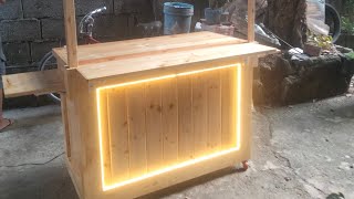 how to assemble collapsible foodcart with led lights