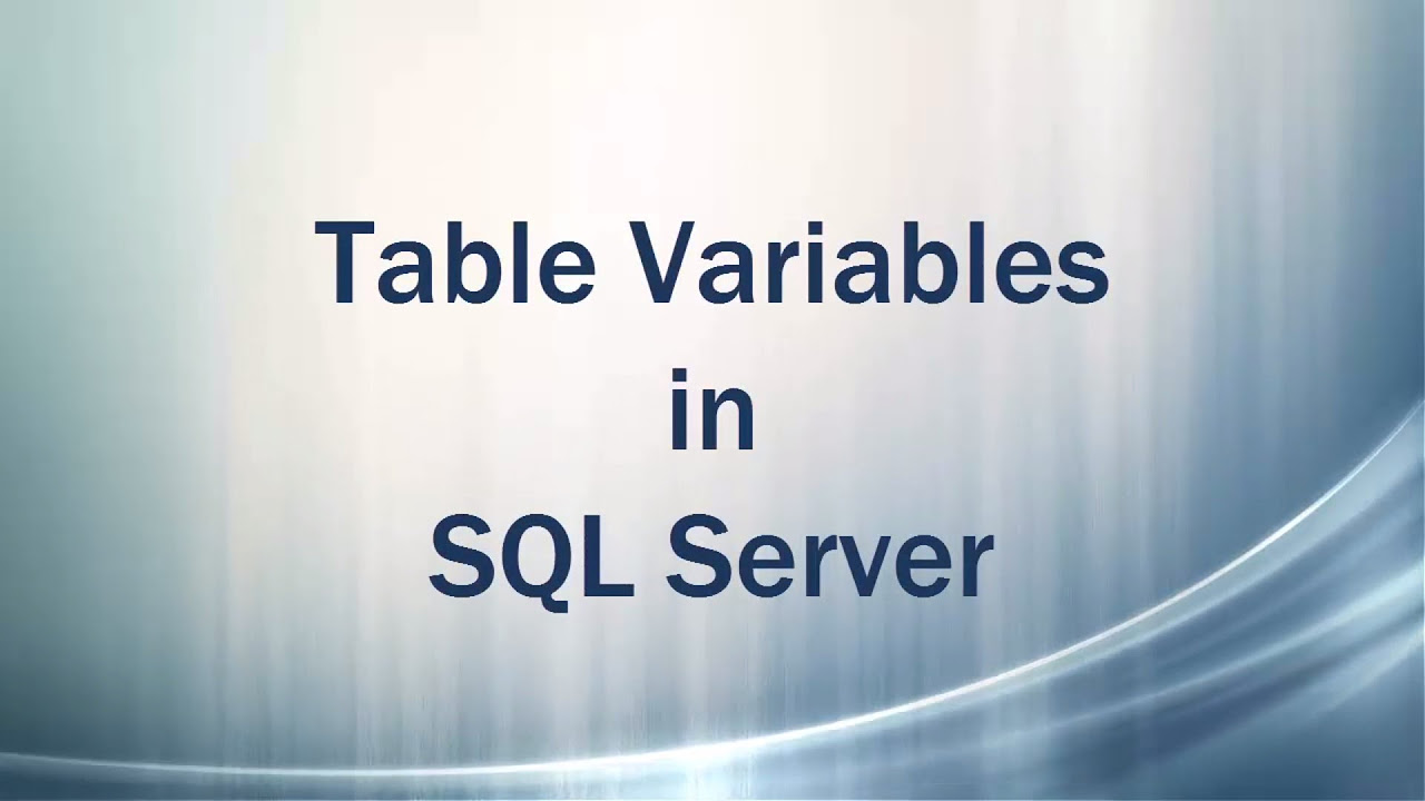 Update Table Variables in SQL Server (Pound Tables)