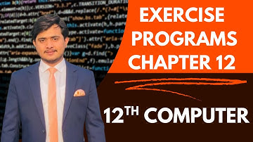 C Programs | Chapter 12 Exercise Programs | 12th Class Computer Science
