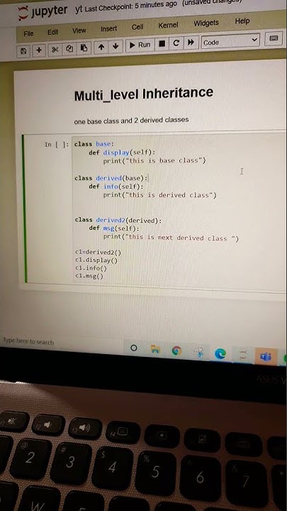 Multi-level inheritance in python #inheritance #example - YouTube