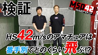 【検証】ヘッドスピード42m/sの番手別飛距離はどうなっている！？キャリーとランの関係もチェック！【MSD42】