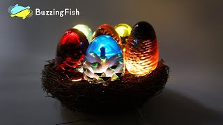 Amazing Night LAMP From Resin and Pine Cones  / Resin Dragon Egg | Resin ART