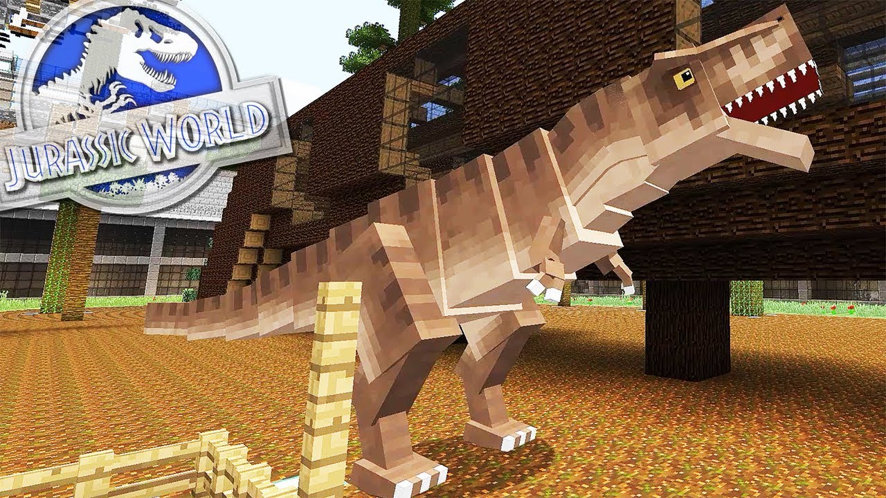 PARQUE DE JURASSIC WORLD MINECRAFT! DINOSAURIOS, RECINTOS, DEL MOSASAURUS MAS - PARTE - YouTube