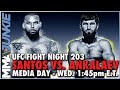 UFC Fight Night 203: Santos vs. Ankalaev Media Day live stream | 10:45am P.T./ 1:45pm E.T