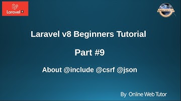 Learn Laravel 8 Beginners Tutorial #9 - About Blade Template Engine in Laravel #2 @include @json ...
