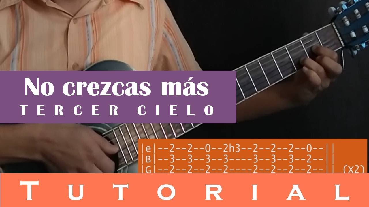 No crezcas más - Tercer cielo (Tutorial guitarra, intro, tabs) - YouTube