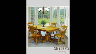 Amish 66" Port Royal Double Pedestal Dining Set with 6 chairs